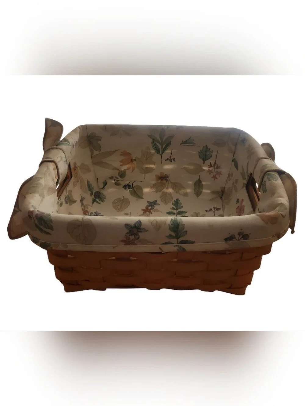Longaberger 2001 Small Storage Solutions Basket w/ Fabric Liner